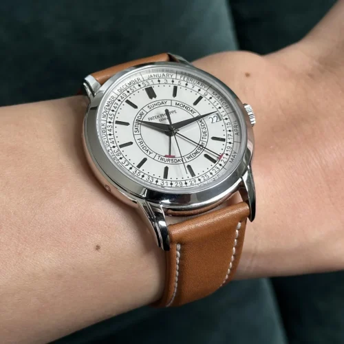 Replica Complications 5212A-001 Patek Philippe CALATRAVA WEEKLY CALENDAR. </br> <span style="color: #a8927b; font-size: 90%;">40 mm,Steel</span> photo review