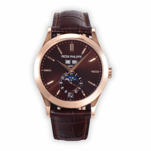 Repplica Patek Philippe 5396R-015 Annual Calendar Moon Phases 38.5mm Rose Gold with Brown Dial