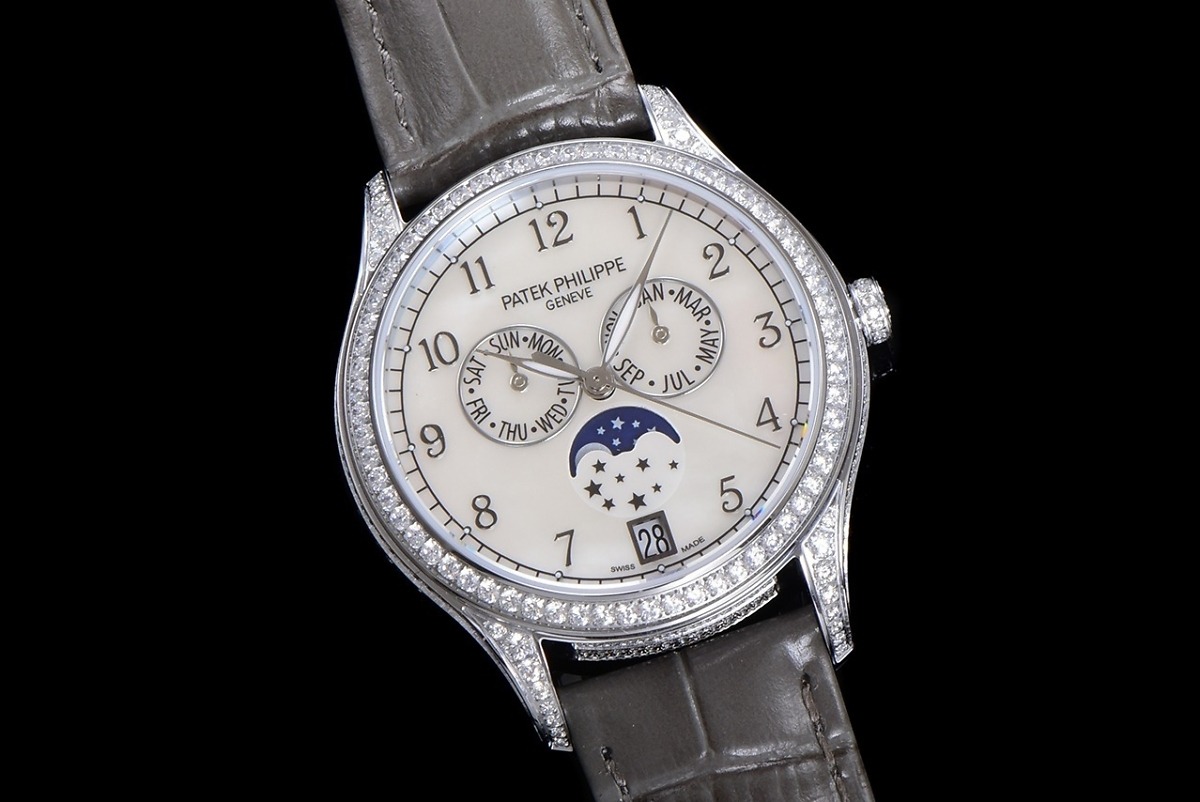 Replica Complications 4948G-010 Patek Philippe ANNUAL CALENDAR, MOON PHASES. </br> <span style="color: #a8927b; font-size: 90%;">38 mm,White gold</span> - Image 3