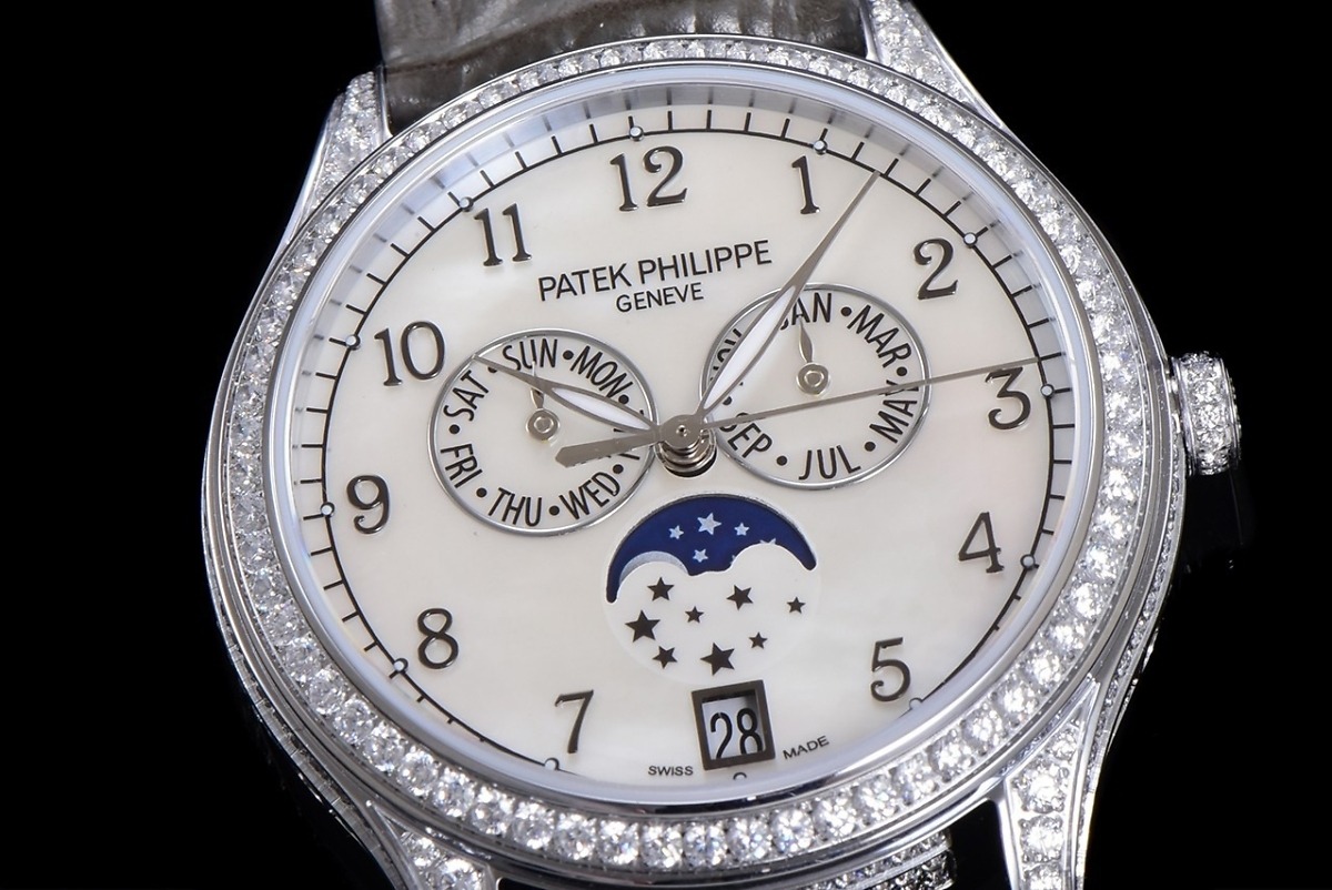 Replica Complications 4948G-010 Patek Philippe ANNUAL CALENDAR, MOON PHASES. </br> <span style="color: #a8927b; font-size: 90%;">38 mm,White gold</span> - Image 6
