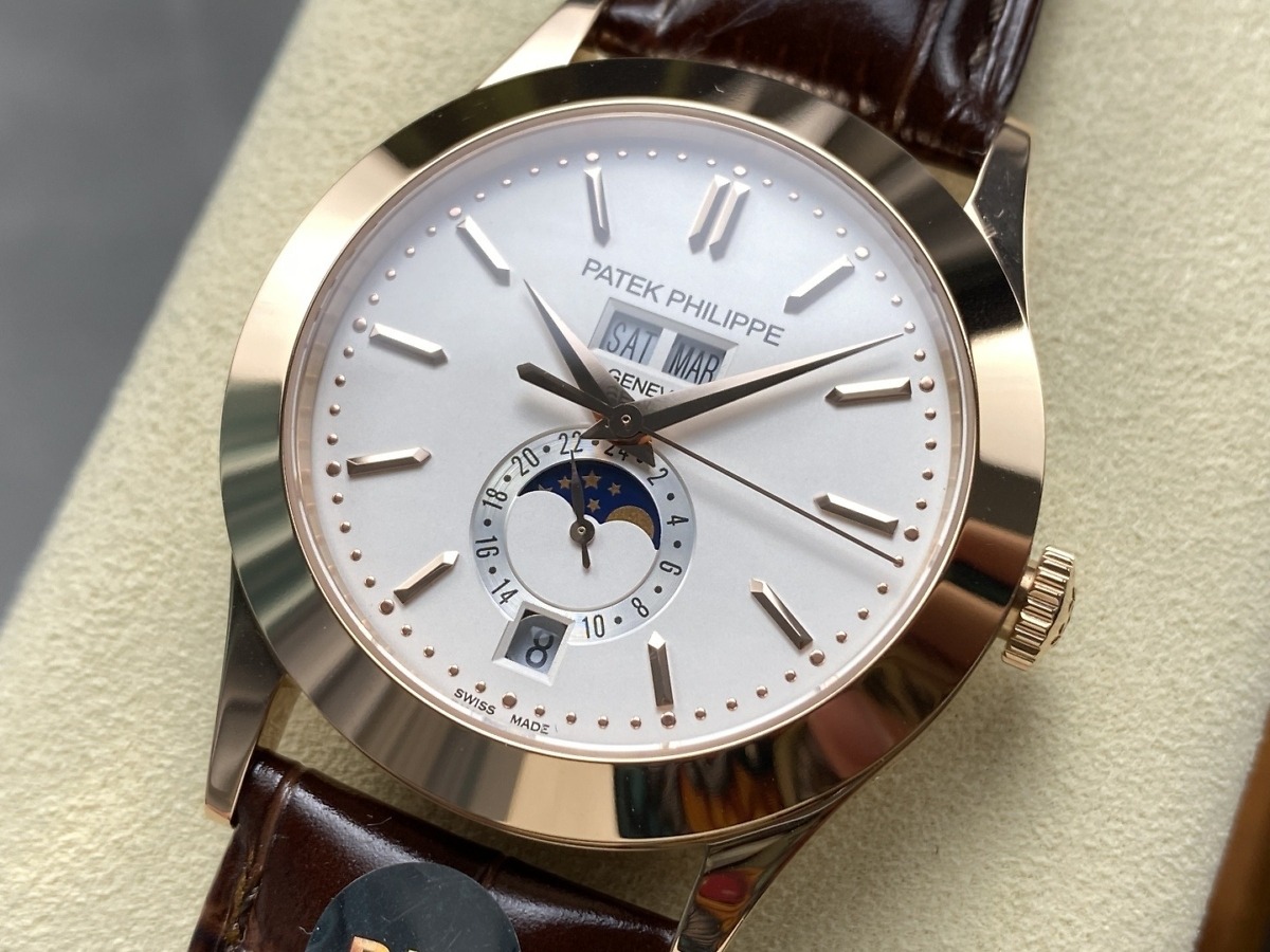 Replica Complications 5396R-011 Patek Philippe ANNUAL CALENDAR, MOON PHASES.</br> <span style="color: #a8927b; font-size: 90%;">38.5 mm,Rose Gold</span> - Image 4