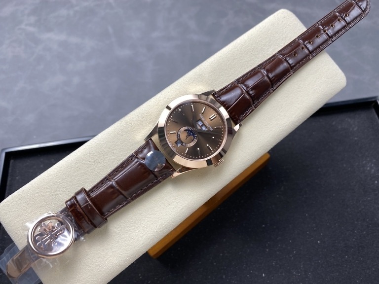 Replica Complications 5396R-015  Patek Philippe ANNUAL CALENDAR, MOON PHASES. </br> <span style="color: #a8927b; font-size: 90%;">38,5 mm,Rose gold, Brown Dial</span> - Image 5