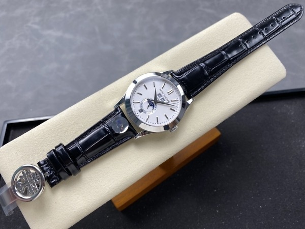 Replica Complications 5396G-011 Patek Philippe ANNUAL CALENDAR, MOON PHASES.</br> <span style="color: #a8927b; font-size: 90%;">38.5 mm,White Gold, White Dial</span> - Image 5