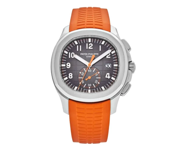 Replica Aquanaut 5968A-001 Patek Philippe Chronograph</br> <span style="color: #a8927b; font-size: 90%;">42.2 mm,Steel,5968A-001 Orange Strap</span>