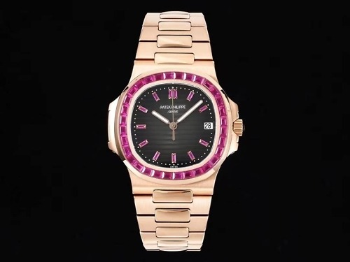 Nautilus Replica 5711 GR mode Rose Gold Black Dial