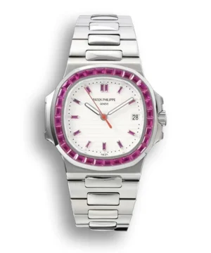 Nautilus Replica 5711 GR White Dial Purple Diamonds