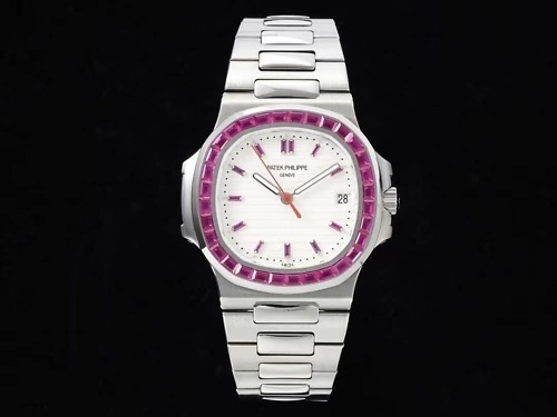 Nautilus Replica 5711 GR White Dial Purple Diamonds
