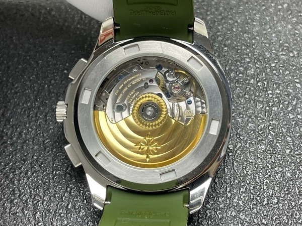 Replica Aquanaut 5968A-001 Patek Philippe Chronograph</br> <span style="color: #a8927b; font-size: 90%;">42.2 mm,Steel,5968A-001 Green Strap</span> - Image 6