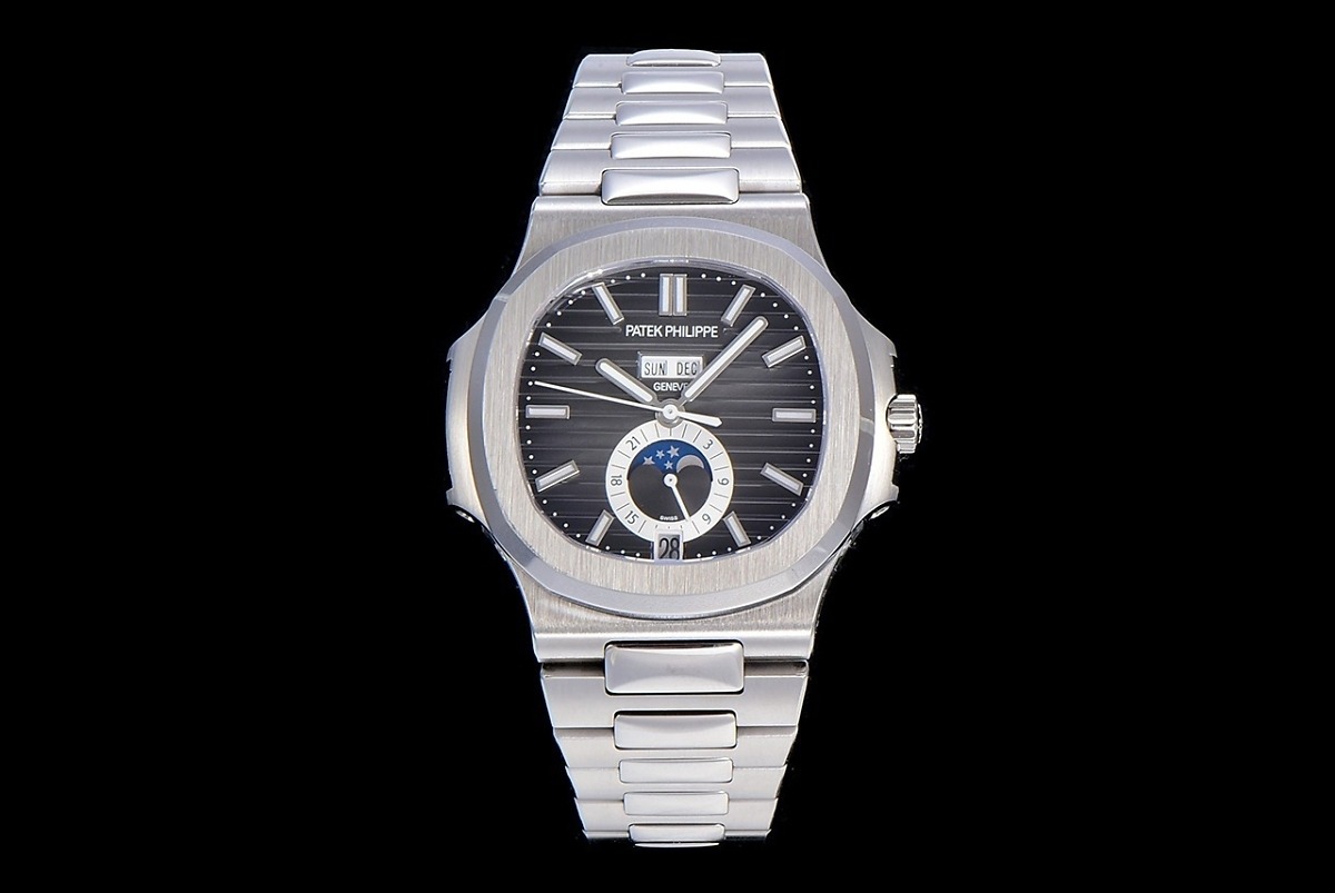 Réplica Nautilus 5726/1A-014 Patek Philippe Calendario Anual, Fases Lunares 8927 mm, acero, esfera oscura - Imagen 90
