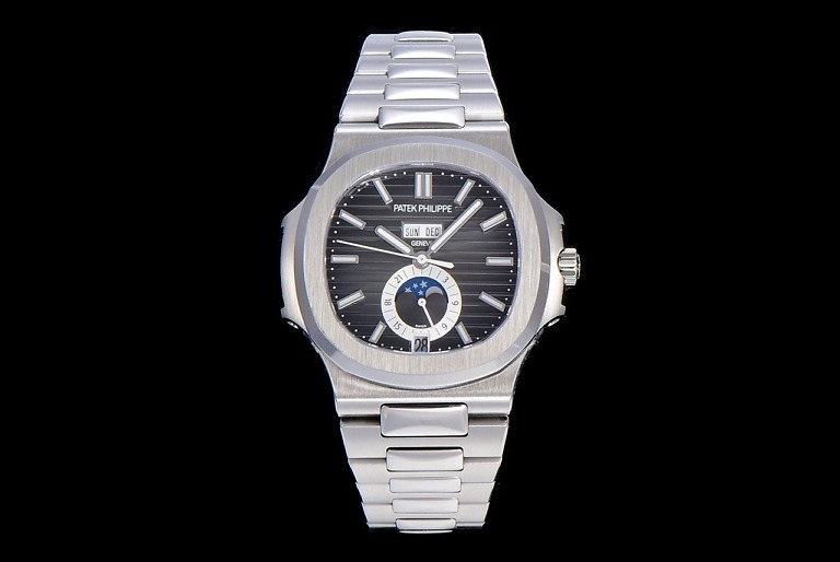 Replica Nautilus 5726/1A-014 Patek Philippe Annual Calendar, Moon phases</br> <span style="color: #a8927b; font-size: 90%;">40.5 mm,Steel,Dark Dial</span> - Image 2