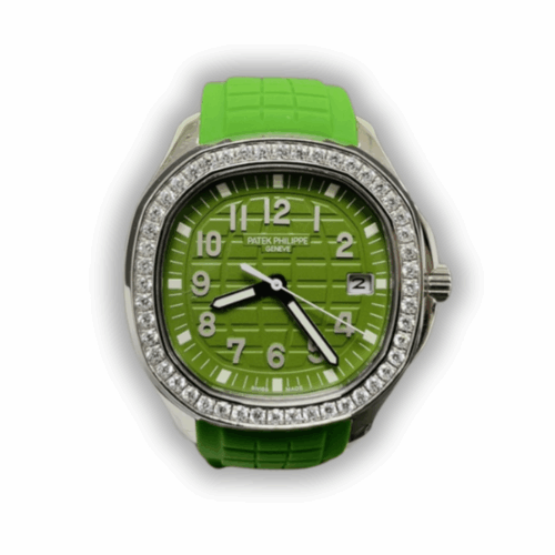 Replica Patek Philippe Aquanaut 5267/200A-011 38.8mm Steel, Bright Green Dial