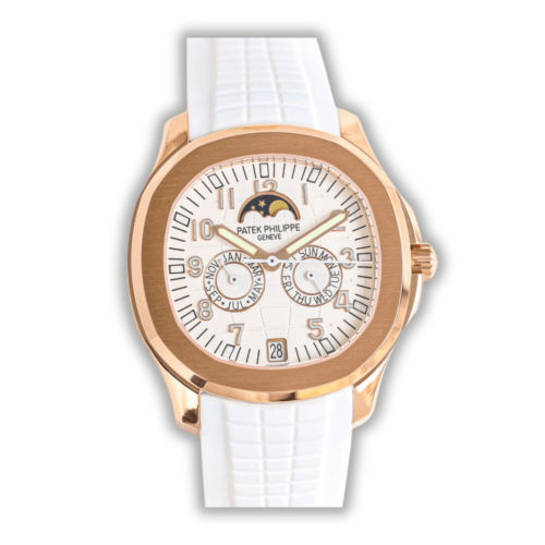 Replica Patek Philippe Aquanaut 5261R-001 Rose Gold 39.9mm White Dial Annual Calendar Watch