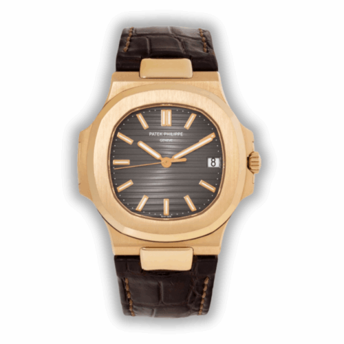 Nautilus Replica 5711G-014 Patek Philippe </br> <span style="color: #a8927b; font-size: 90%;">59 mm, Rose Gold, Leather</span>