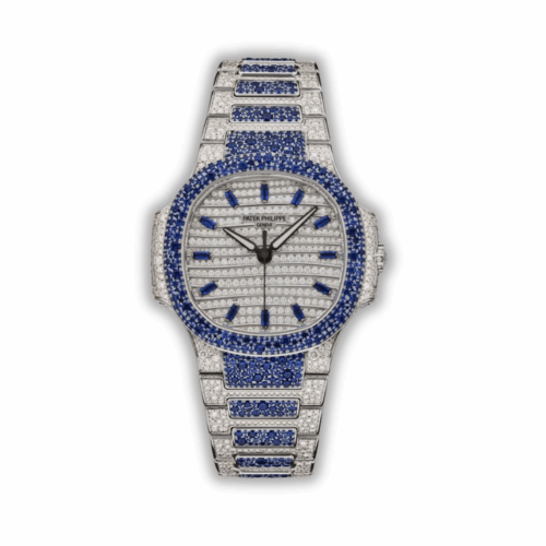 Nautilus 7118/1451G Patek Philippe “Ladies Automatic”</br> <span style="color: #a8927b; font-size: 90%;">35.2 mm,Blue Diamonds</span>