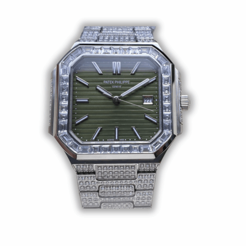 Cubitus 5821/1AR Patek Philippe </br> <span style="color: #a8927b; font-size: 90%;">45 mm Green Dial, Diamond</span>