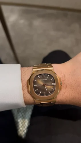 Replica Nautilus 5711/1R-001 Patek Philippe </br> <span style="color: #a8927b; font-size: 90%;">40 mm, Rose Gold, Grey Dial</span> photo review