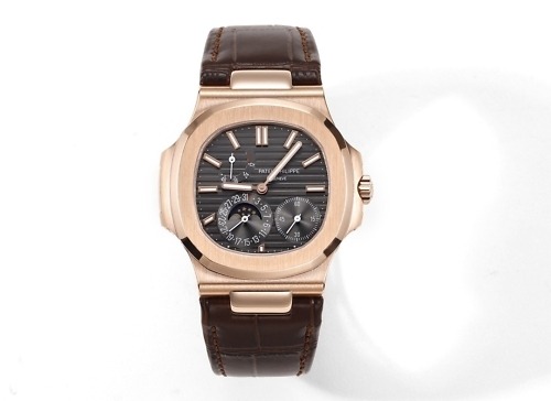 Replica Nautilus 5712R-001 Patek Philippe Moon phases.</br> <span style="color: #a8927b; font-size: 90%;">40 mm,Rose gold, Black Dial </span>