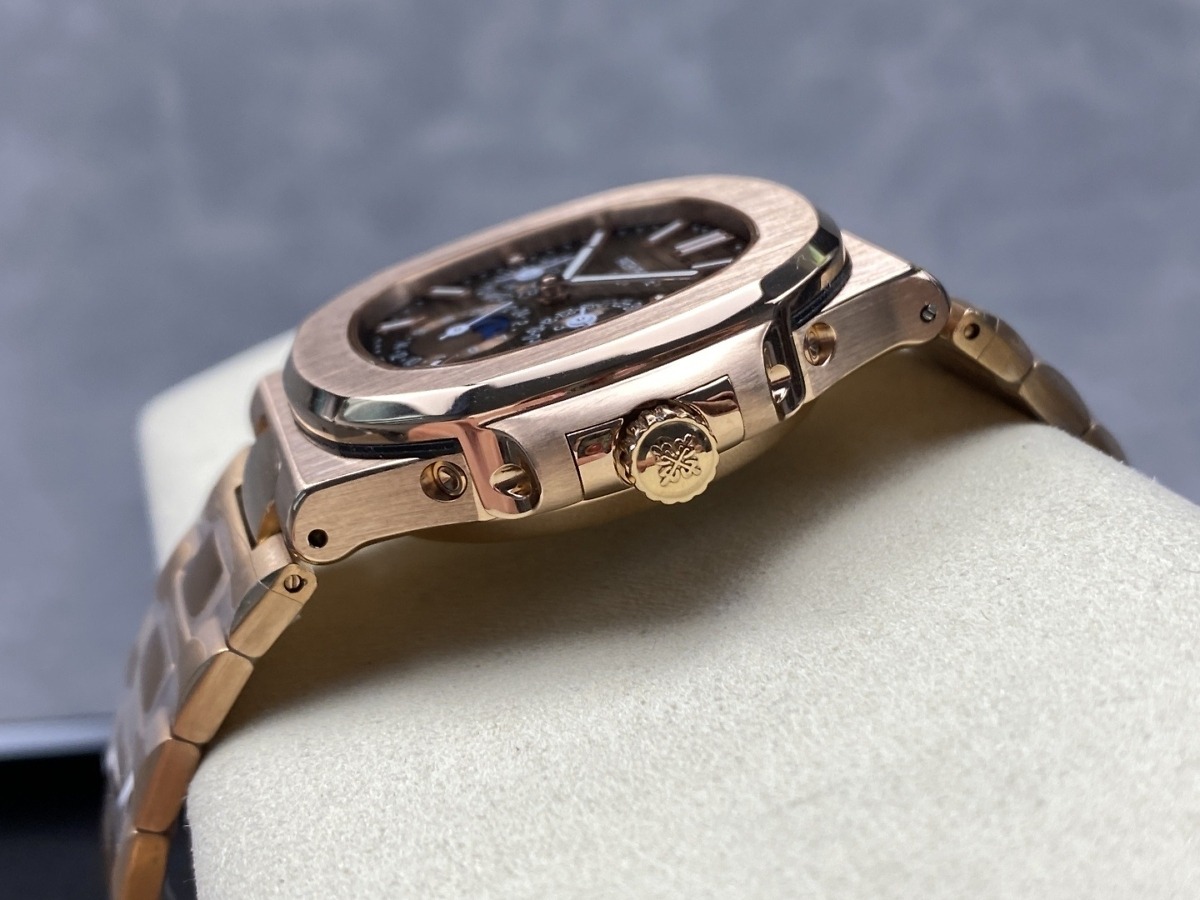 Replica Nautilus 5740/1G-001 Patek Philippe Perpetual Calendar</br> <span style="color: #a8927b; font-size: 90%;">40 mm,Rose gold, Brown Dial </span> - Image 7