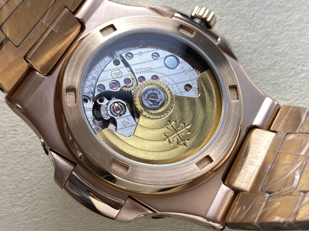 Replica Nautilus 5740/1G-001 Patek Philippe Perpetual Calendar</br> <span style="color: #a8927b; font-size: 90%;">40 mm,Rose gold, Brown Dial </span> - Image 8