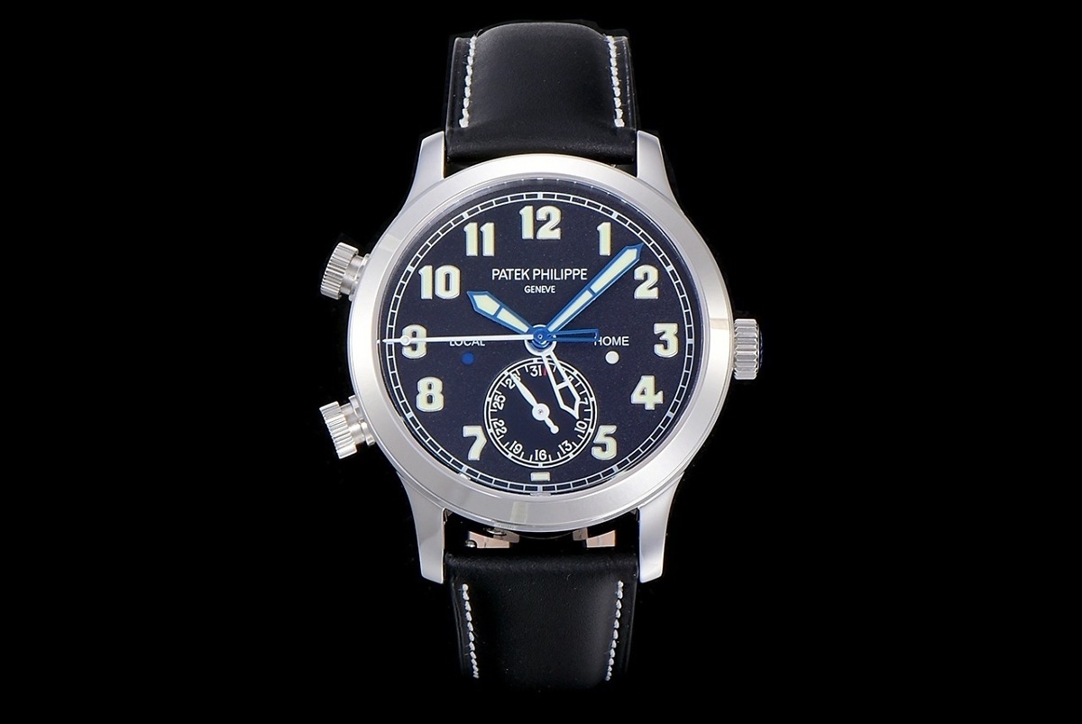 Complicazioni Replica 5524G-001 Patek Philippe CALATRAVA PILOT TRAVEL TIME. 8927 mm, oro bianco, quadrante nero - Immagine 90