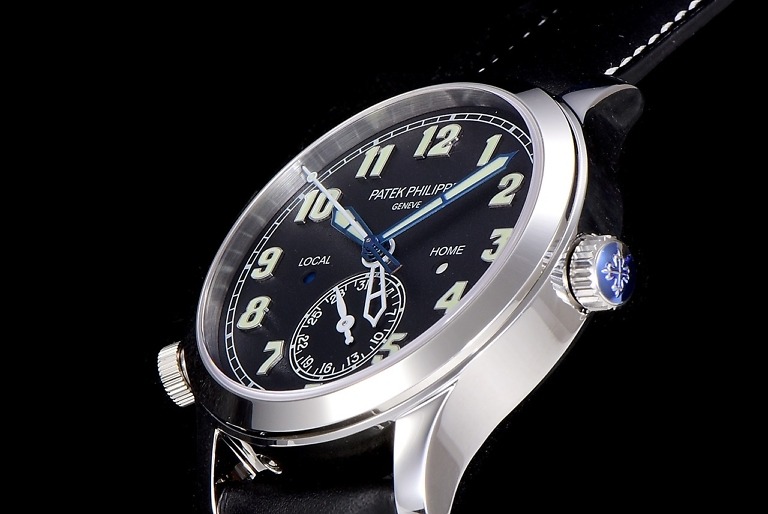 Replica Complications 5524G-001 Patek Philippe CALATRAVA PILOT TRAVEL TIME. </br> <span style="color: #a8927b; font-size: 90%;">42 mm,White Gold, Black Dial</span> - Image 7
