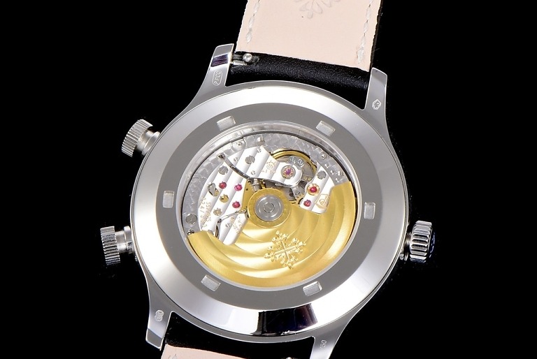 Replica Complications 5524G-001 Patek Philippe CALATRAVA PILOT TRAVEL TIME. </br> <span style="color: #a8927b; font-size: 90%;">42 mm,White Gold, Black Dial</span> - Image 10