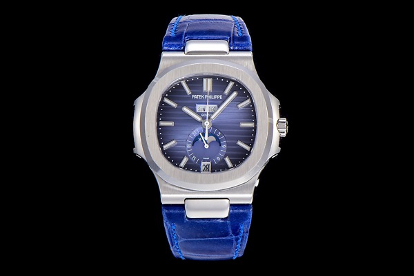 Replik der Nautilus 5726A-001 von Patek Philippe mit Jahreskalender und Mondphasen. 8927 mm, blaues Armband, blaues Zifferblatt – Bild 90