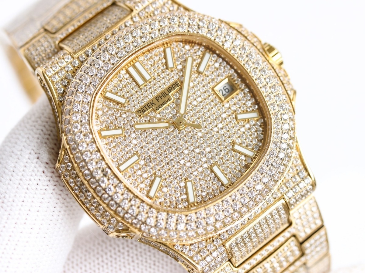 Replica Nautilus 5711-1300A-001 Patek Philippe </br> <span style="color: #a8927b; font-size: 90%;">40 mm, Yellow Diamond Dial</span> - Image 3