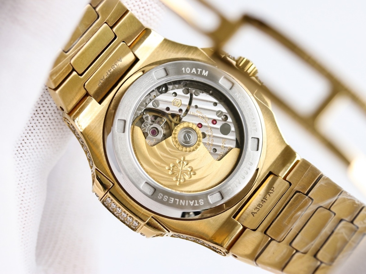 Replica Nautilus 5711-1300A-001 Patek Philippe </br> <span style="color: #a8927b; font-size: 90%;">40 mm, Yellow Diamond Dial</span> - Image 8
