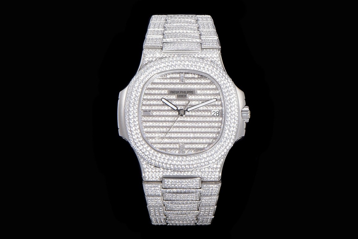 Replica Nautilus 5719/10G Patek Philippe </br> <span style="color: #a8927b; font-size: 90%;">40 mm, White  Diamonds</span> - Image 2