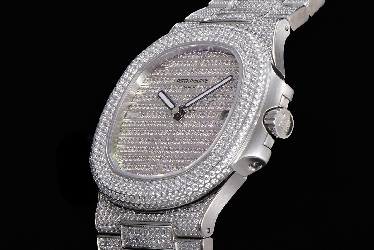 Replica Nautilus 5719/10G Patek Philippe </br> <span style="color: #a8927b; font-size: 90%;">40 mm, White  Diamonds</span> - Image 7