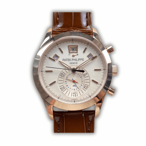 Replica Complications 5960R-012 Patek Philippe Annual Calendar Chronograph </br> <span style="color: #a8927b; font-size: 90%;">40 mm,Rose Gold, White  Dial</span>