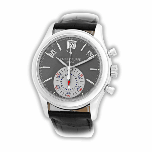 Replica Complications 5960R-012 Patek Philippe Annual Calendar Chronograph </br> <span style="color: #a8927b; font-size: 90%;">40 mm,White Gold, Grey Dial</span>