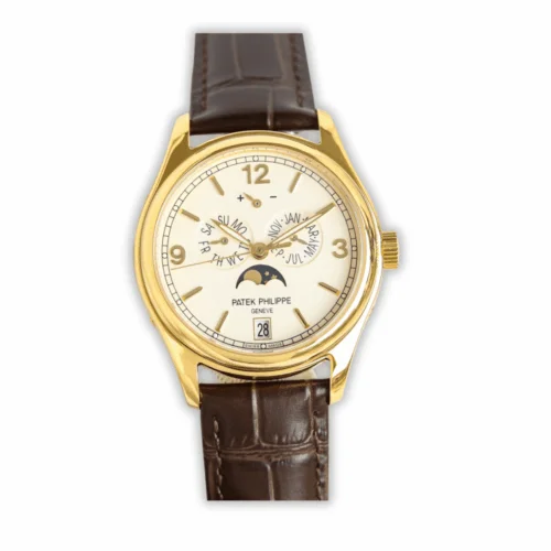 Replica Complications 5146G-001 Patek Philippe ANNUAL CALENDAR </br> <span style="color: #a8927b; font-size: 90%;">39 mm,Yellow gold, Yellow Dial</span>