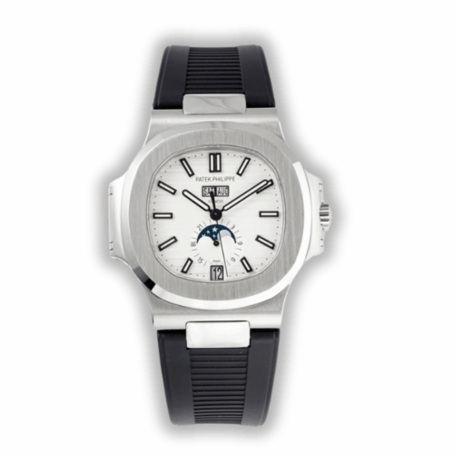 Nautilus 5726/1A Annual Calendar, Moon phases</br> <span style="color: #a8927b; font-size: 90%;">40.5 mm,Steel, White Dial</span>