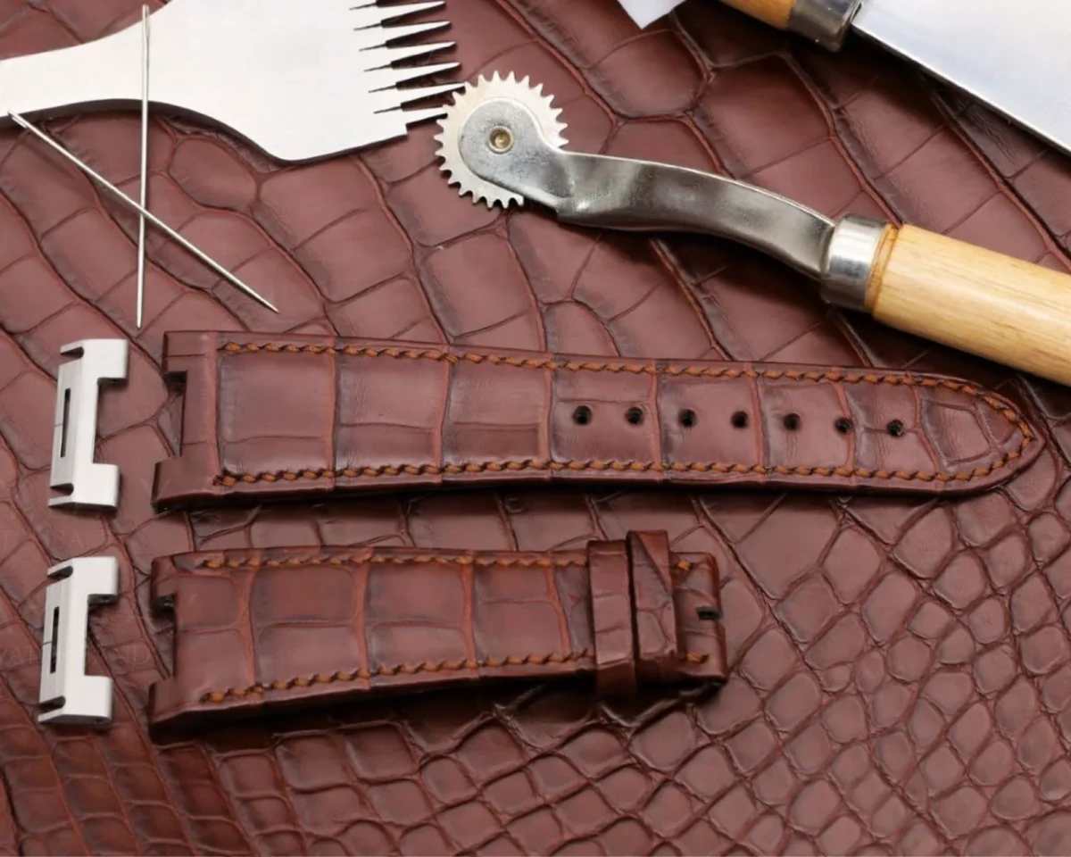 Patek Philippe Nautilus Crocodile  Leather Strap (4 colors ) 25cm - Image 2